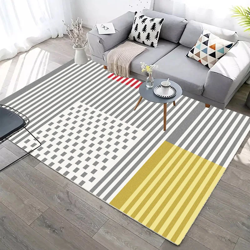 Bohemia Style Grey Series Carpets For Living Room Bedroom Area Rugs Modern Home Geometric 3D Printed Floor Rug Children Play Mat