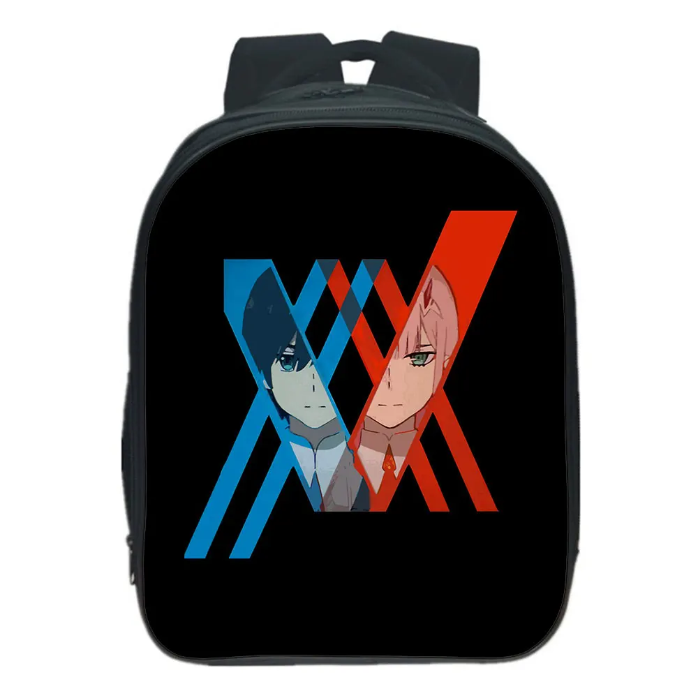 Anime Darling In The FranXX Children 13 Inch Backpack Student Schoolbag Zero Two Boys Girls Shoulder Bags Orthopedic Mochila