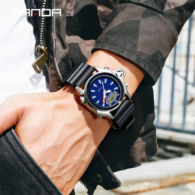 Fashion Sports Men\'s Wrist Watch Casual Style Watches Men Military Quartz Wristwatch Diver S Shock Man Relogio Masculino