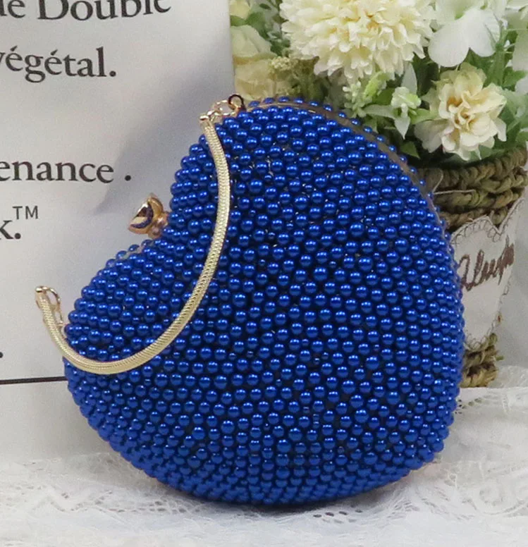 BaoYaFang Royal Blue Pearl Cinturino Alla Caviglia scarpe Da Sposa e borse pattini della piattaforma Zeppe Donna Pompe Ad Alta Scarpe Fibbia Punta