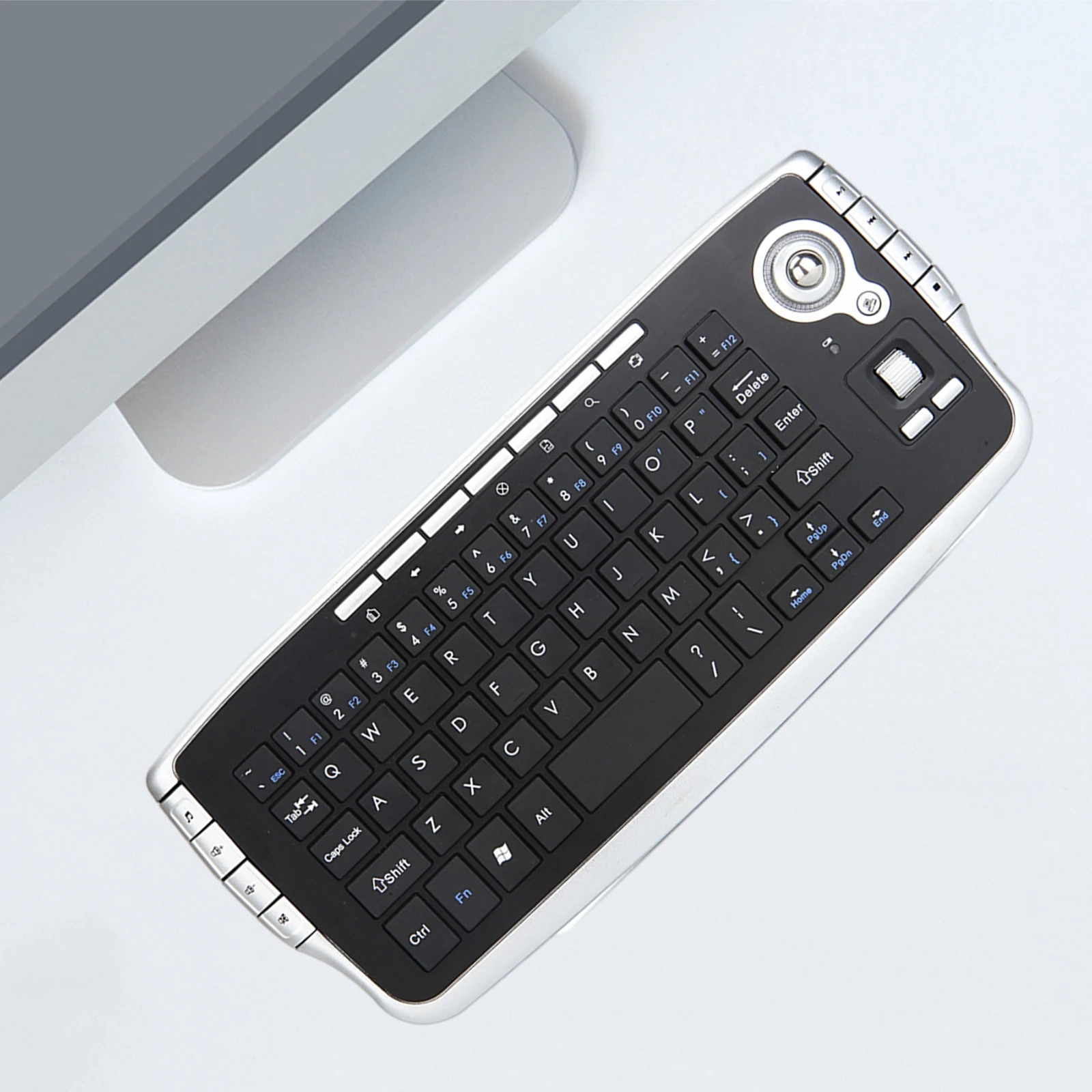 

2.4G Wilreless Keyboard Trackball Multi Media Keys Backlit Mini Portable 78Keys for PC Tablet Notebook Computer Laptop