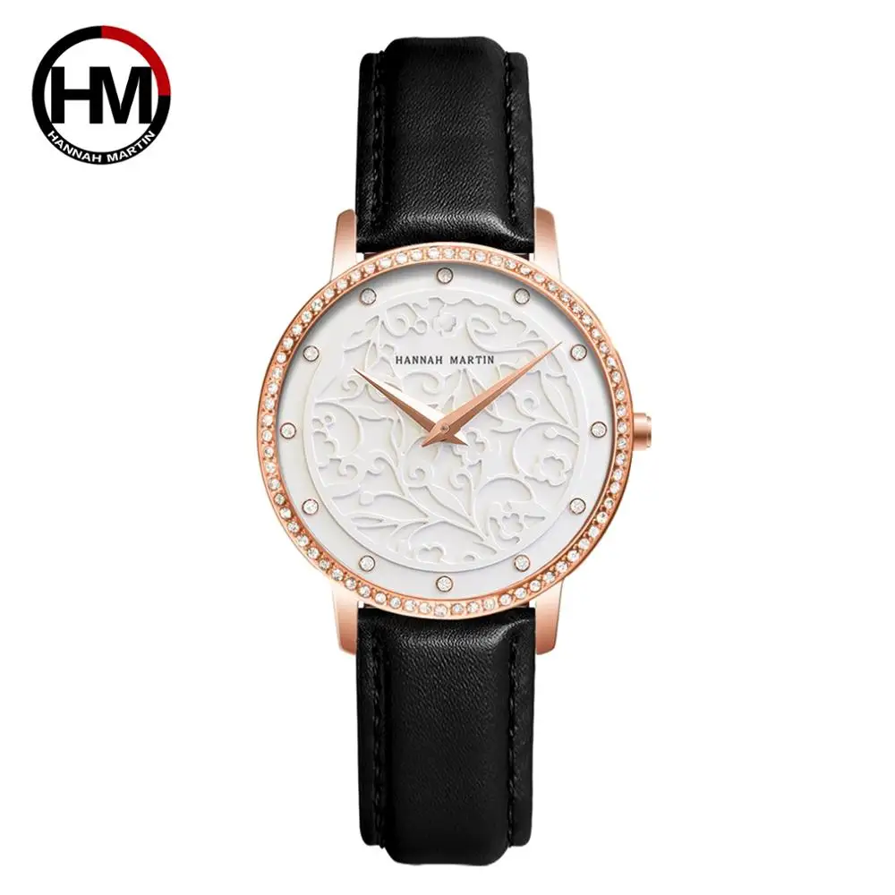 Women Watches Leather Wristwatch Fashion 3D Engraving Japanese Quartz Waterproof hot Top Luxury Brand Waterproof Relogio Feminio