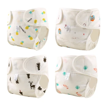 Couches réutilisables en coton pour bébé, en tissu lavable, couverture imperméable pour nouveau-né, pantalon d'entraînement, poche de naissance au pot