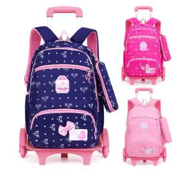 Mochila escolar con ruedas para niños, morral con ruedas, bolso escolar con ruedas