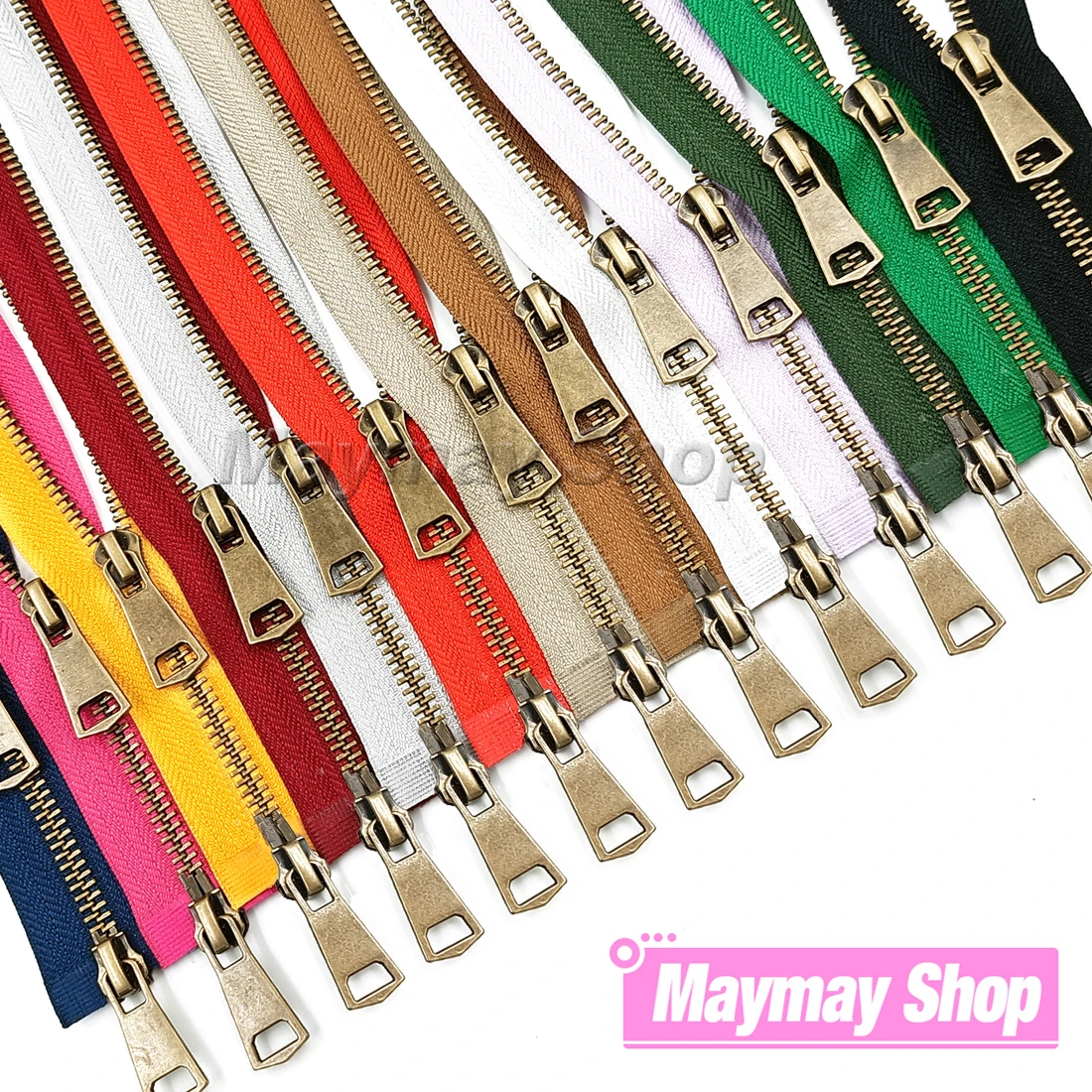 5# Colorful High Quality Open-End Double Sliders Copper Metal Zipper 2-Ways Zip Diy Handcraft For Sewing Cloth Pocket Garment