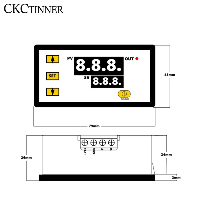 W3230 Mini Digital Temperature Controller Thermostat 12V 24V 220V Regulator Heating Cooling Control Thermoregulator With Sensor