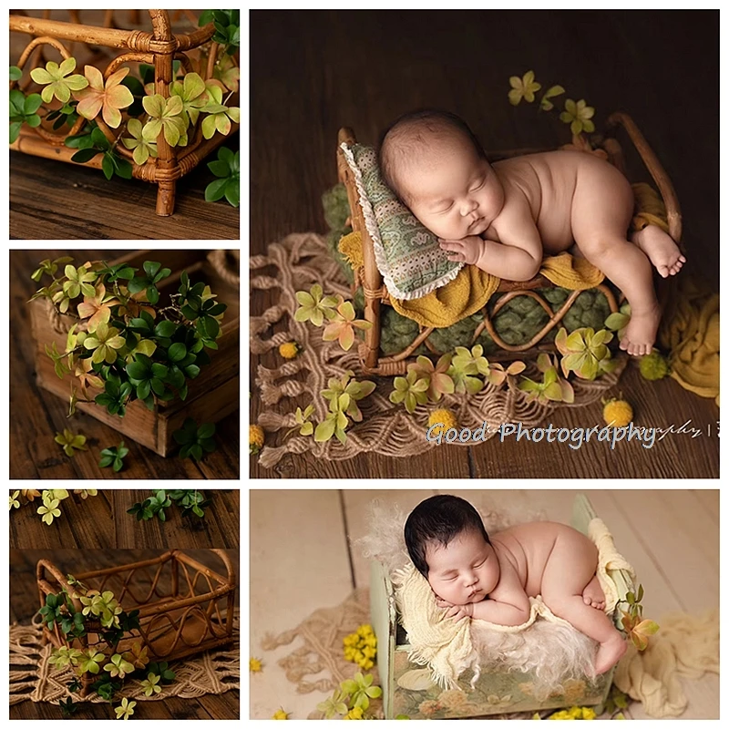 

Fangcao park simulation of green plants to take photos of the first full moon 100 days of baby shooting props