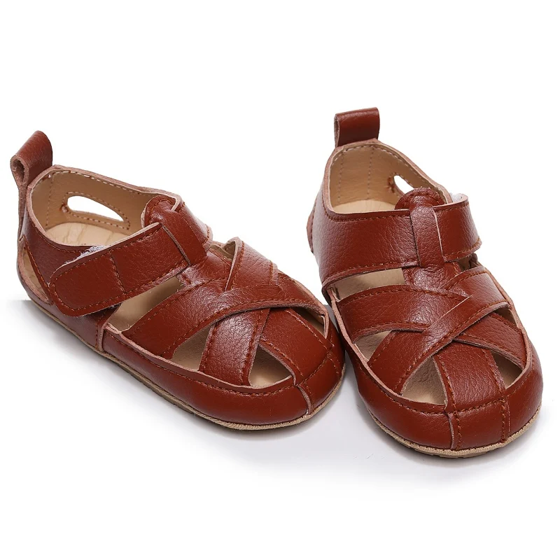 Summer Infant Sandals Children Kids Baby Girls Boys Hollow Out Crossed Strap Leather Beach Roman Shoes Sneaker