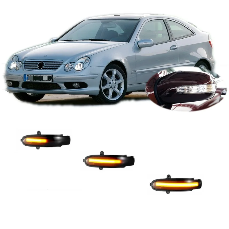 for Mercedes Benz C180 C200 C220 C240 C280 C320 W203 T Model S203 2000 - 2008 Dynamic LED Blinker Indicator Mirror Turn Light