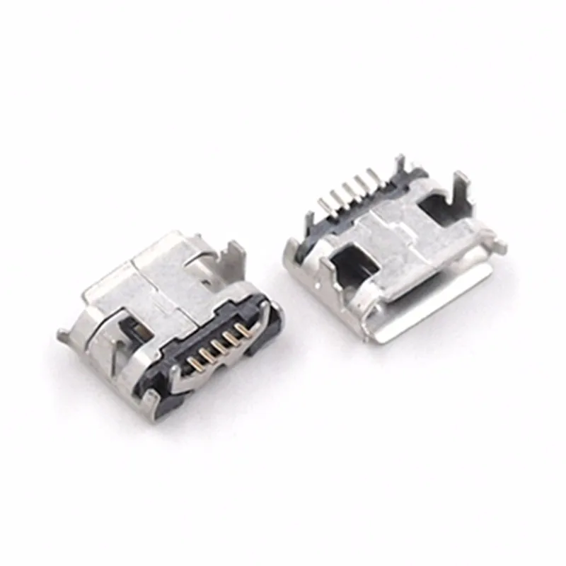 10Pcs Ox Horn Micro USB 5pin Jack Female Socket Connector for Charging