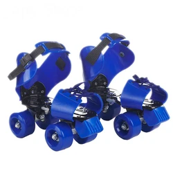 Çocuk iki satır paten çift sıralı 4 tekerlekli kayak ayakkabıları ayarlanabilir boyutu sürgülü Inline Patines tr Linea çocuklar hediye IB02