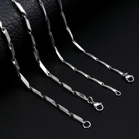 Fashion Mens rhombus Chain Necklace Melon stainless steel Chain Women Necklace  for Pendant  Male Choker Jewelry Wholesale Cheap