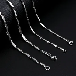 Fashion Mens rhombus Chain Necklace Melon stainless steel Chain Women Necklace for Pendant Male Choker Jewelry Wholesale Cheap