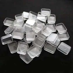 25/50/100pcs 1ml Rounded Corner Transparent Empty Watercolor Paint Pans Rectangle Clear Pigment Pans for Watercolor Oil Paints