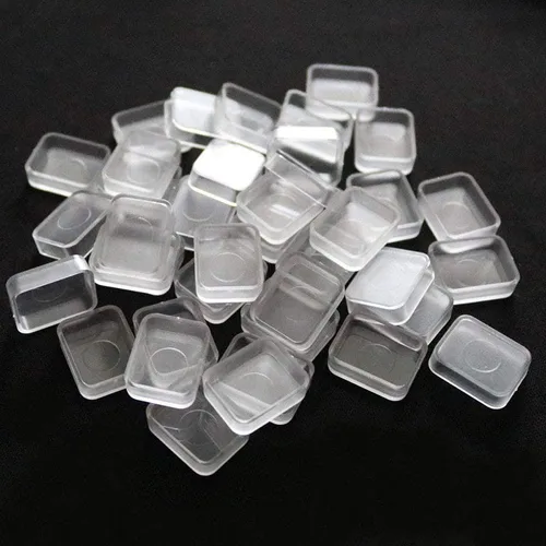 25/50/100pcs 1ml 둥근 코너 투명 빈 수채화 페인트 팬 직사각형 안료 팬 수채화 오일 페인트