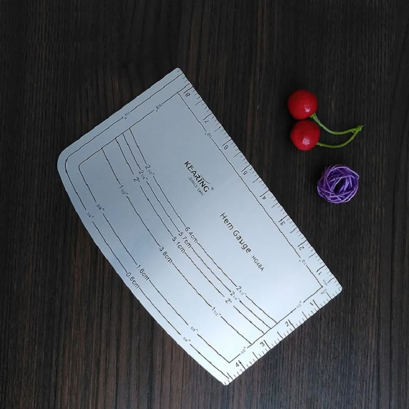 8" Tailor Measure Ruler 22cm Metal Sewing Ruler Clothing Patchwork Template  HG48A