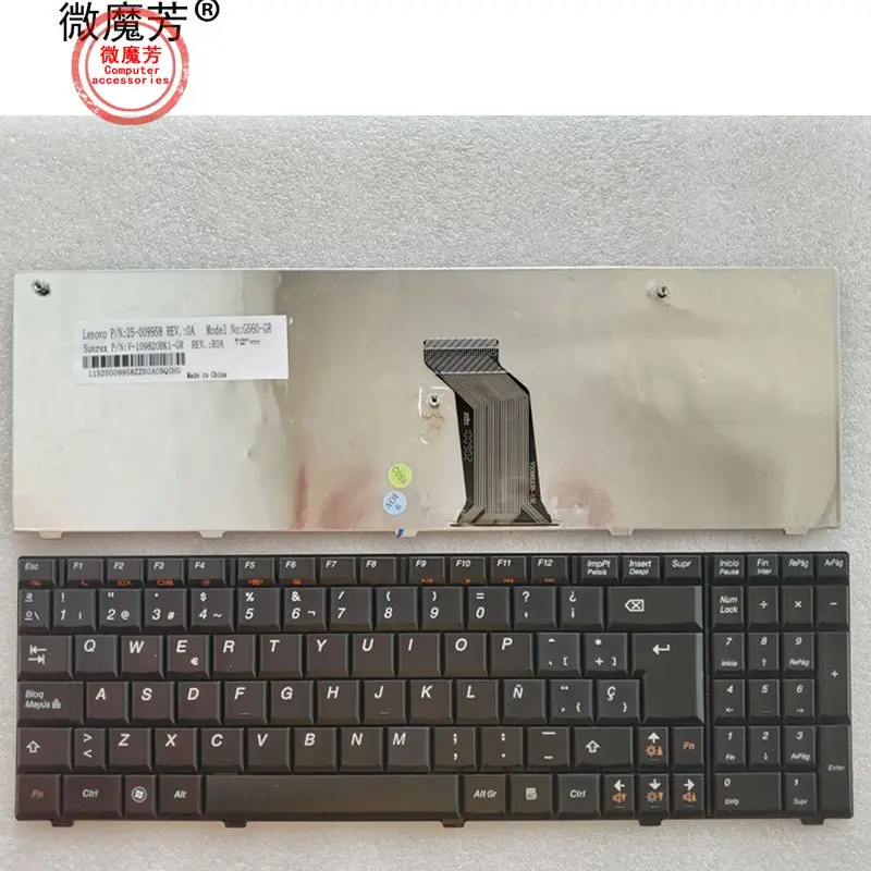 

"New Spanish keyboard For Lenovo G560 G565 G560A G565A G560E G560L laptop SP "