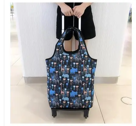 Rolling Luggage  Bag Women hand Luggage Bag Women Shopping Bag  Travel Trolley Shoulder Bag  on wheels Grocery Trolley Bag