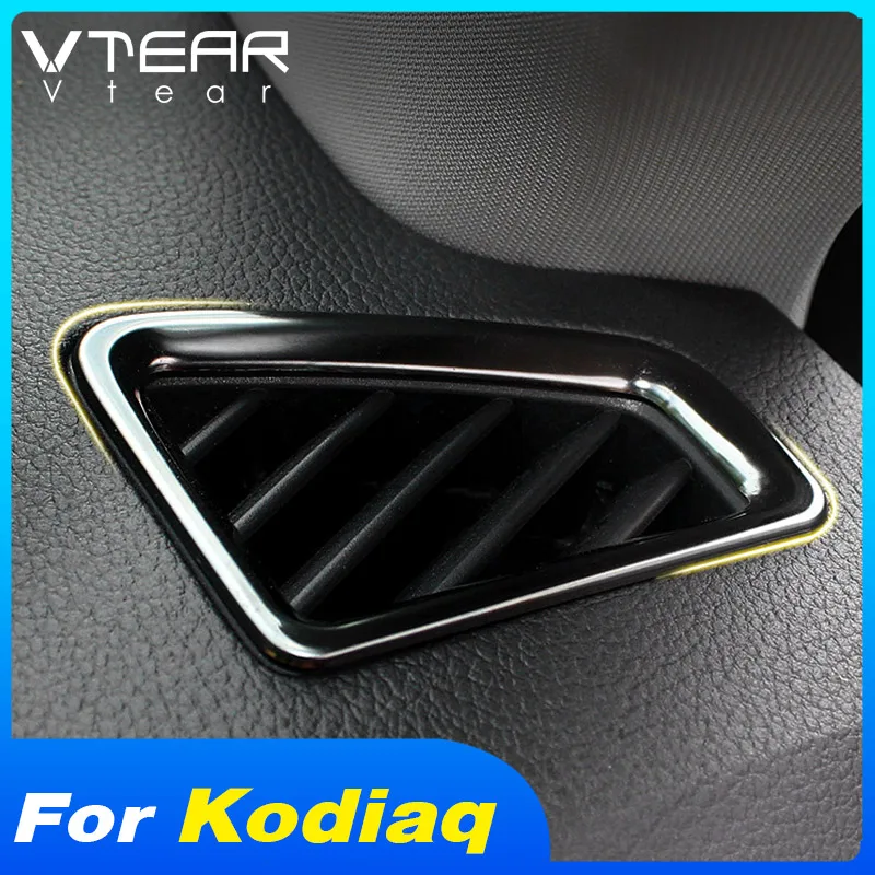 

Декоративная накладка на воздуховод Vtear, кольцевая рамка для кондиционера, декоративная полоса, аксессуары для Skoda Kodiaq