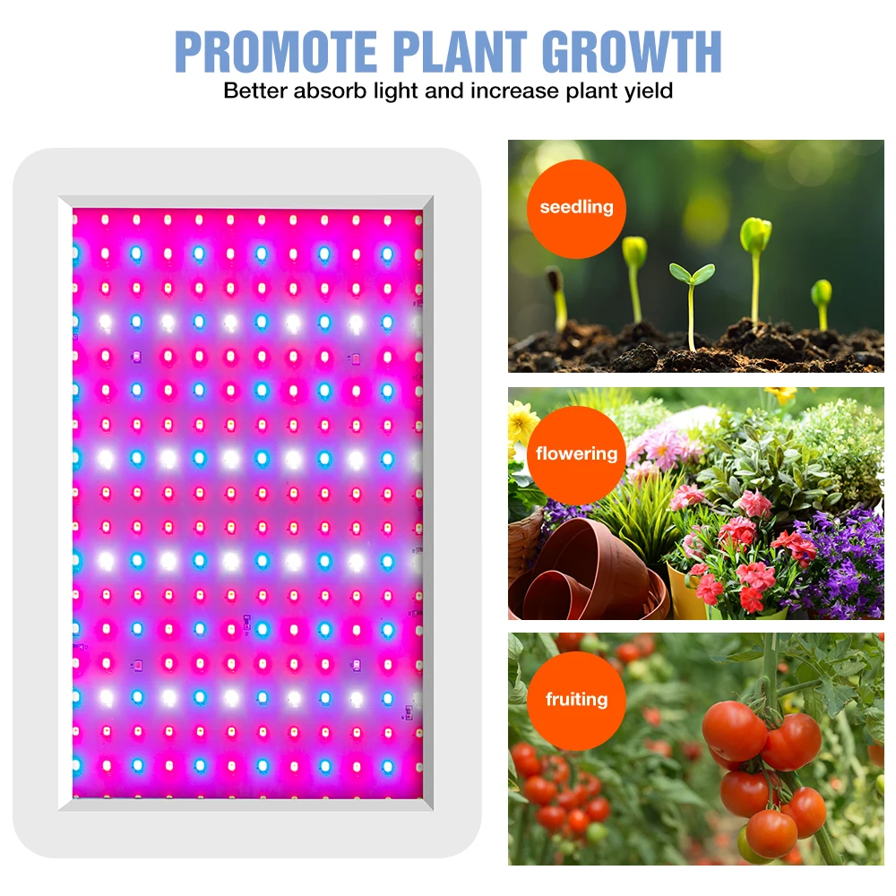 4000W Grow Light Full Spectrum Lamp For Plants 5000W Phyto Light Greenhouse UV Lamp Plants Seeds Veg LED Fitolamp US/EU/UK Plug