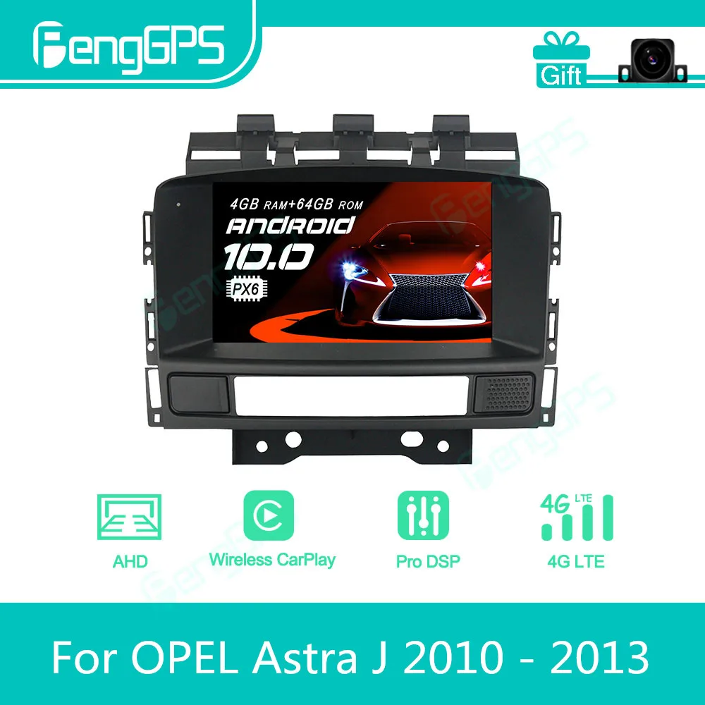 For OPEL Astra J 2010 - 2013 Android Car Radio Stereo Multimedia Player 2 Din Autoradio GPS Navigation PX6 Unit Screen Display