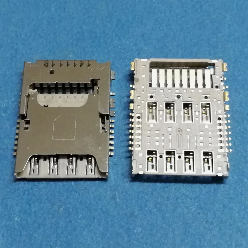 1Pcs Reader Sim Card Socket For Samsung Galaxy I9200 I9208 I9205 P729 G7106 G7108 G7109 G3818 G3812 Slot Tray Holder Connector