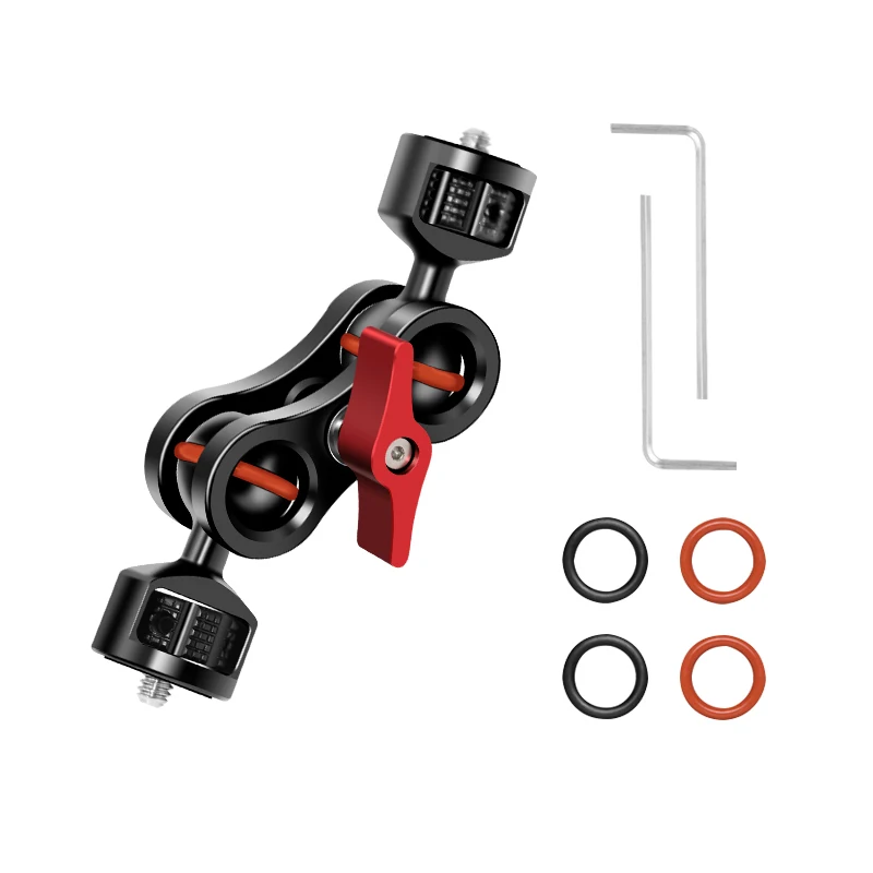 Universal Bracket Magic Arm Dual Head 1/4 Screw 360 Degree Adjustable Monitor/LED/Microphone/Flash Holder Stabilizer