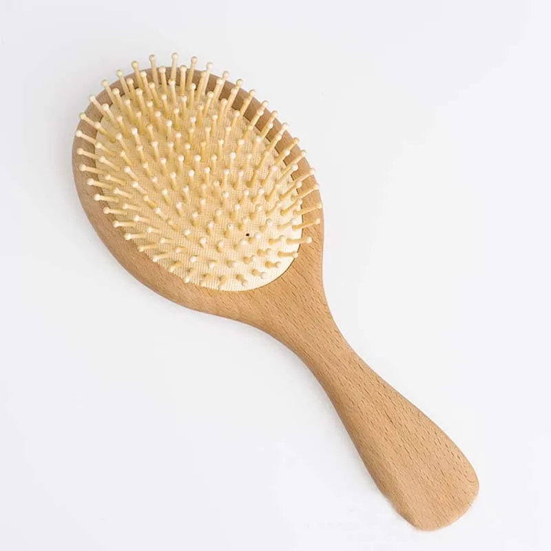 1pcs 25*9.8cm Big Large Wooden Oval Women Men Adult Professional Home Travel Paddle Hair Brush And Comb