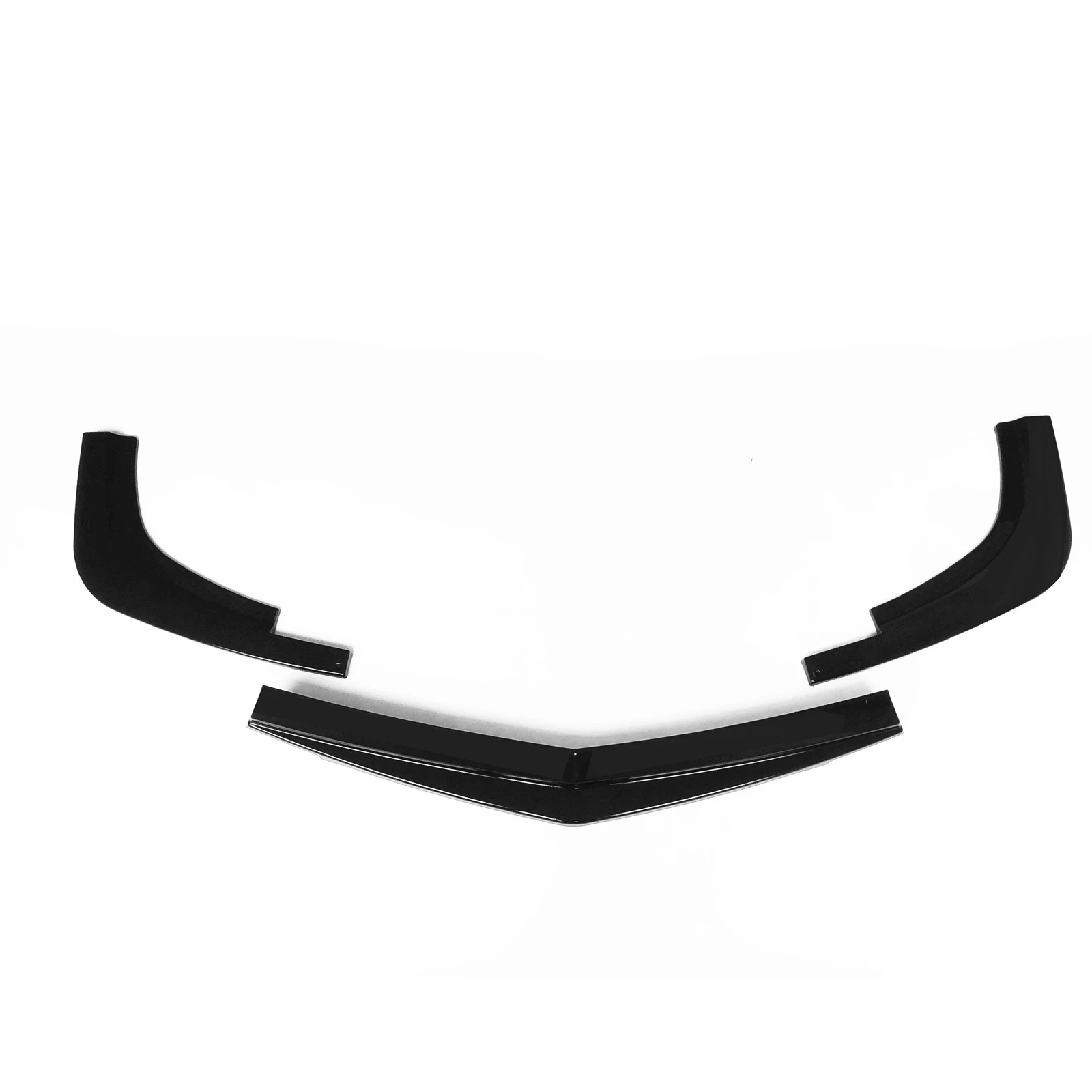 Front Bumper Spoiler Lip For Mercedes Benz C Class W204 C63 AMG Sedan 4-Door 2012-2014 Gloss Black/Carbon Fiber Look Splitter