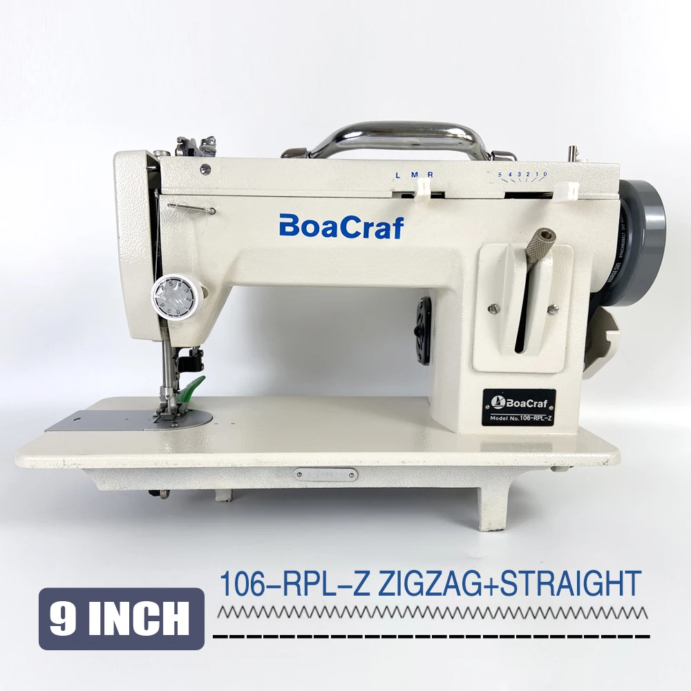 

Portable Heavy-Duty Sewing Machines Zigzag Stitch 9'' Arm Leather & Walking Foot/Long Than Sailrite, Sailmakers, Boaters,DIYers