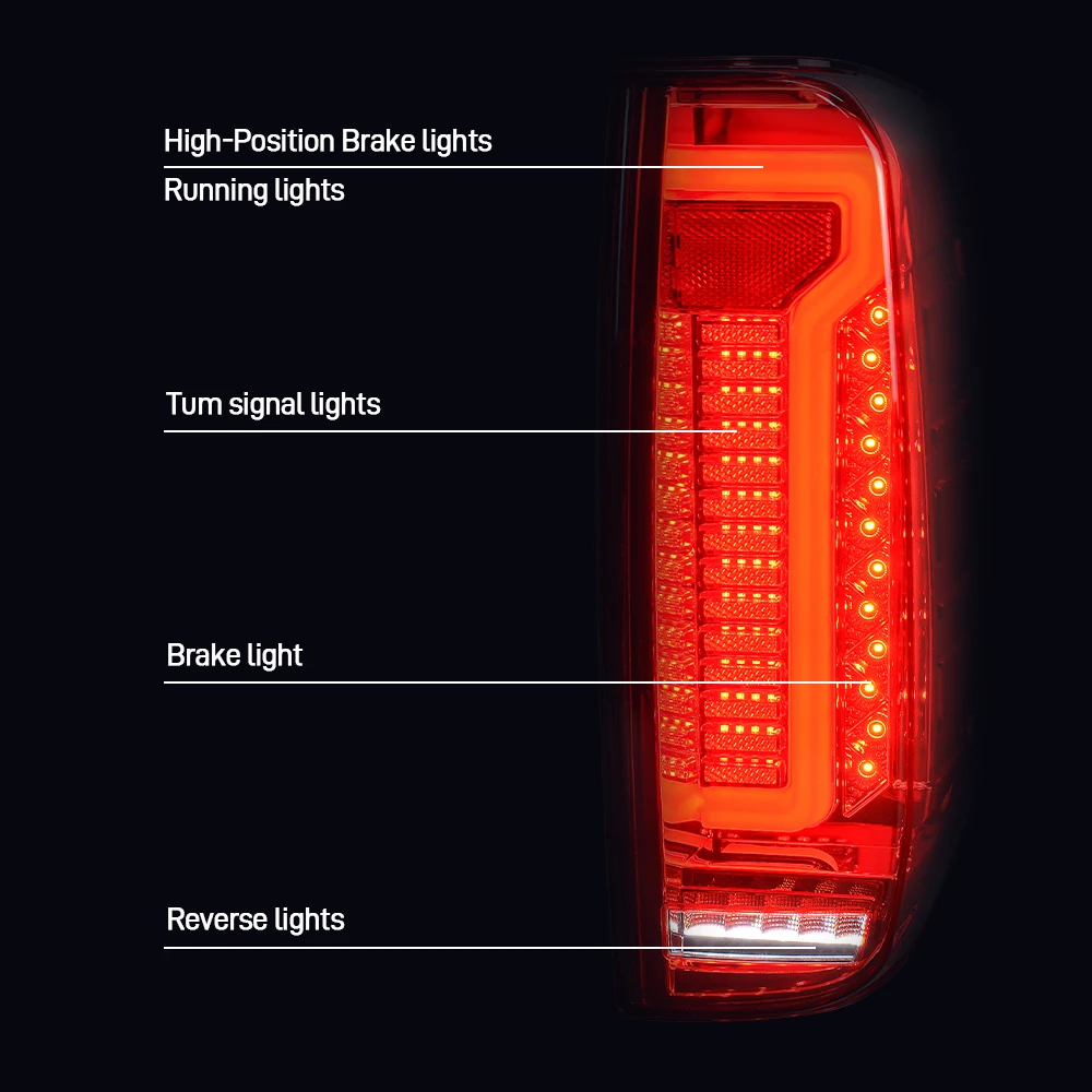 CITYCARAUTO Exterior Led Rear Light Tail Lamps For Nissan Navara Frontier D40 2008-2015 2012 Led Rear Brake Turn Signal Lights