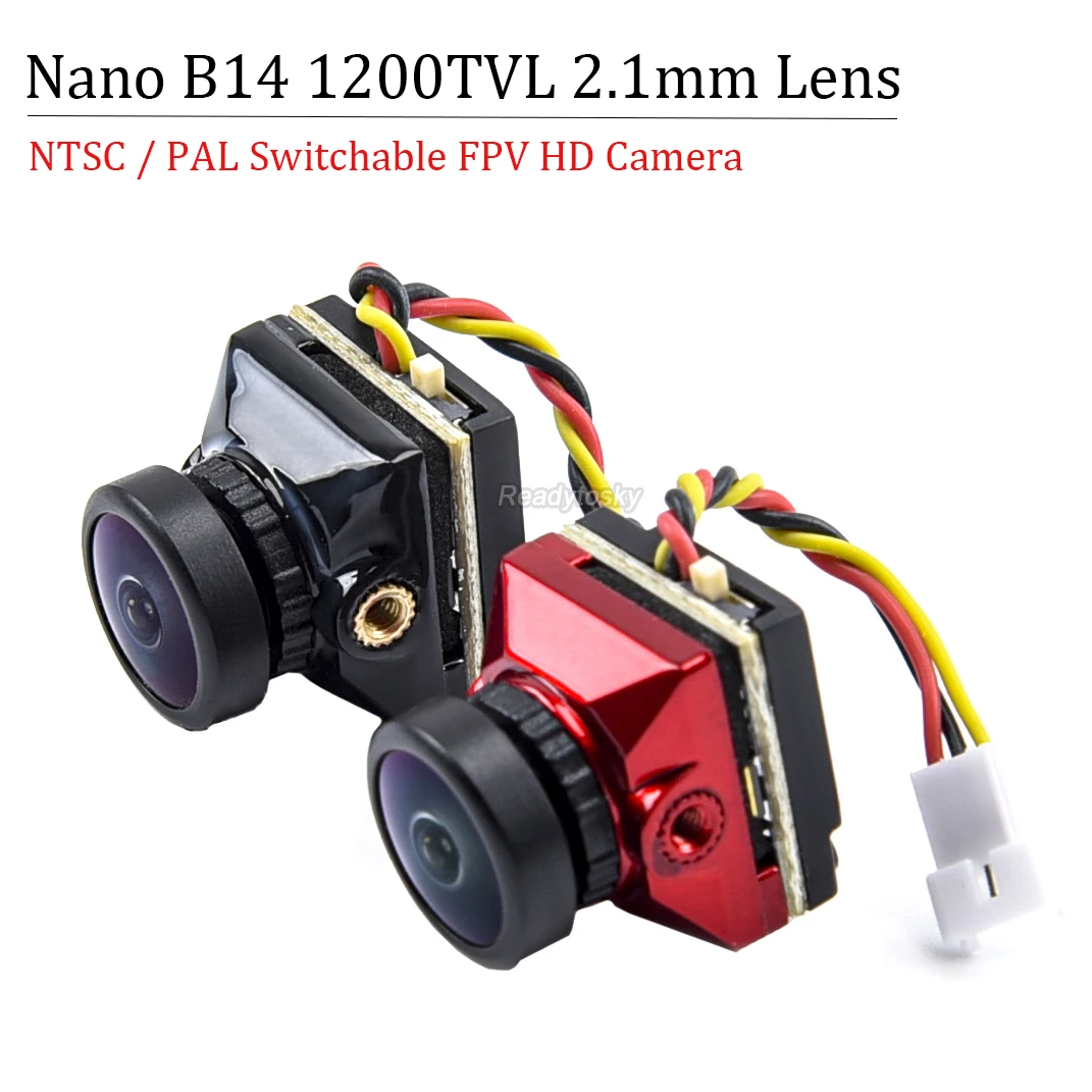 Nano B14 1200TVL 2.1mm obiektyw 1/3 CMOS kamera HD FPV NTSC / PAL przełączany do FPV zdalnie sterowany dron Quadcopter