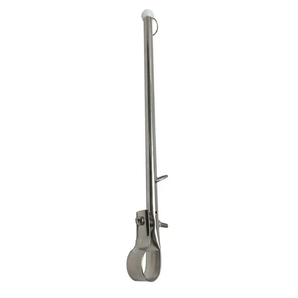 2Pcs Marine Stainless Steel Removable Flag Pole Dinghy Raise Boat Yacht Camper Flag Pole For Rail 7/8