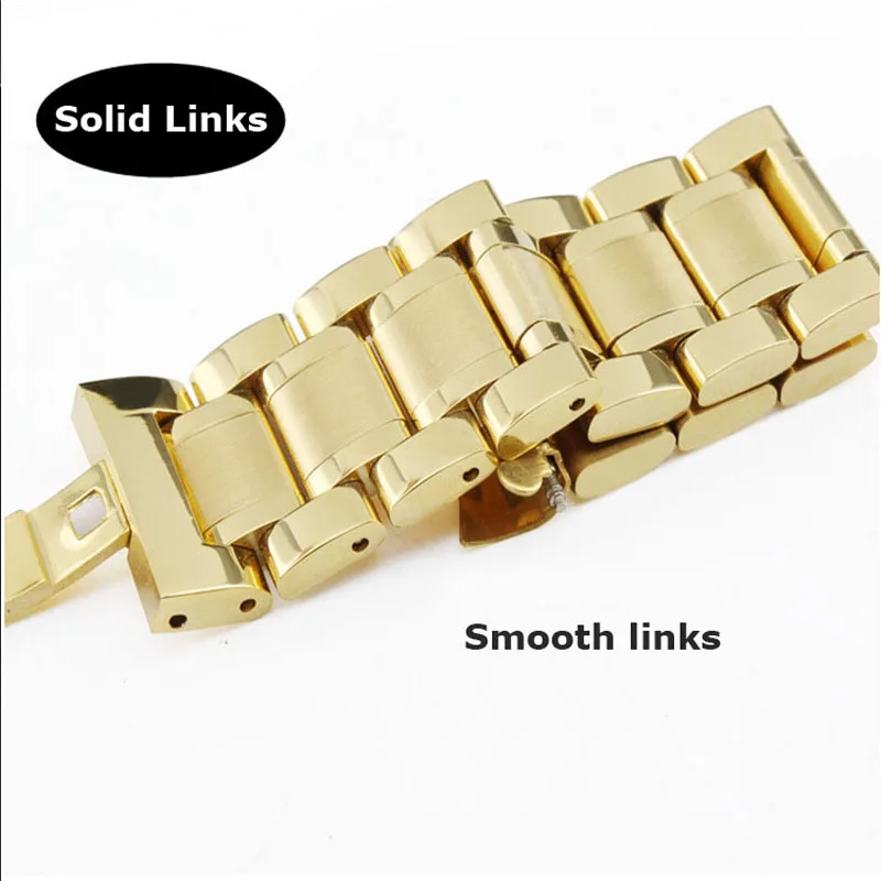 13 17 18 20 22 24 mm watch strap stainless steel rose gold silver bracelet Tiangang curved butterfly buckle bracelet For Dayjust