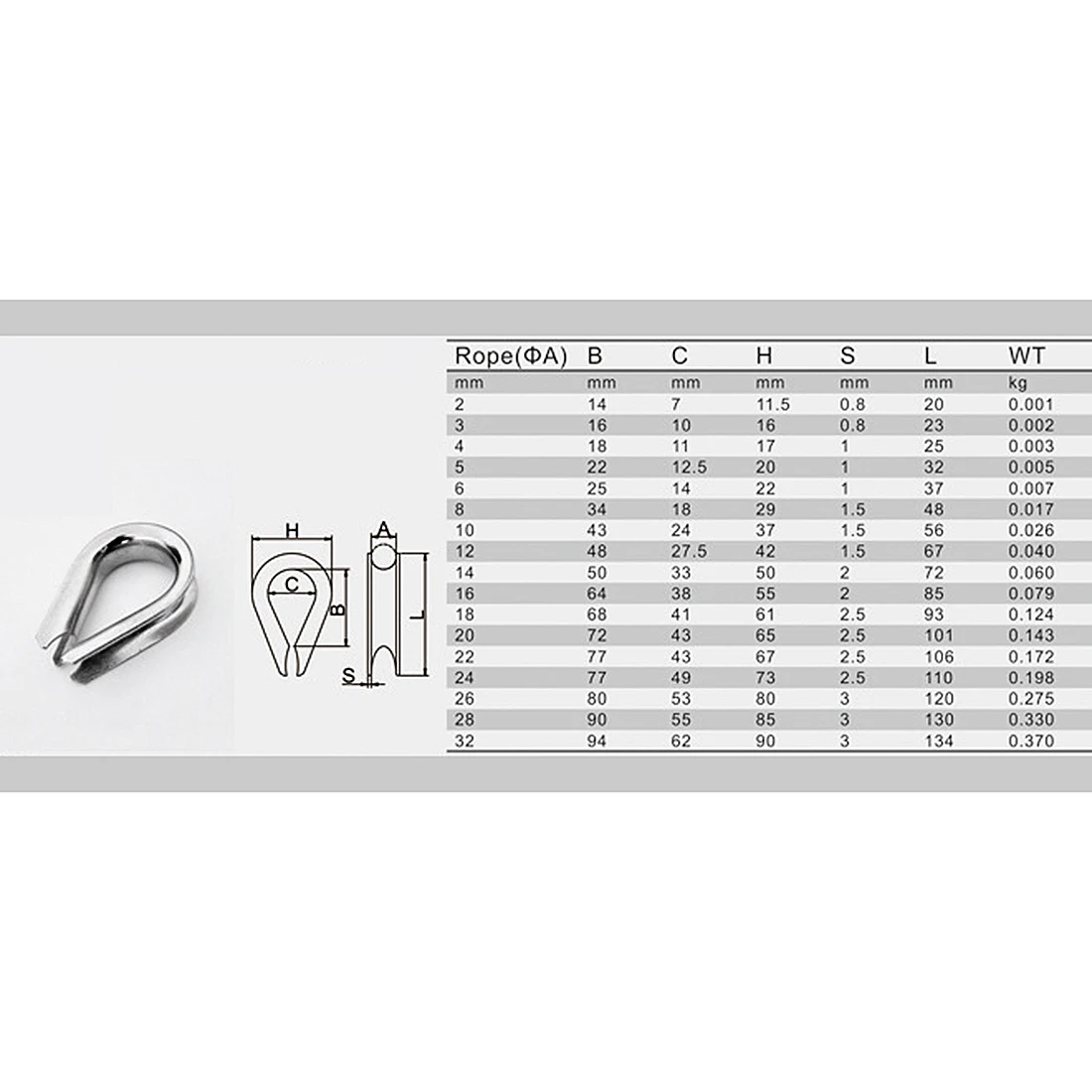 Uxcell-cabo de aço inoxidável de 0.39 polegadas e 10mm, 20 peças