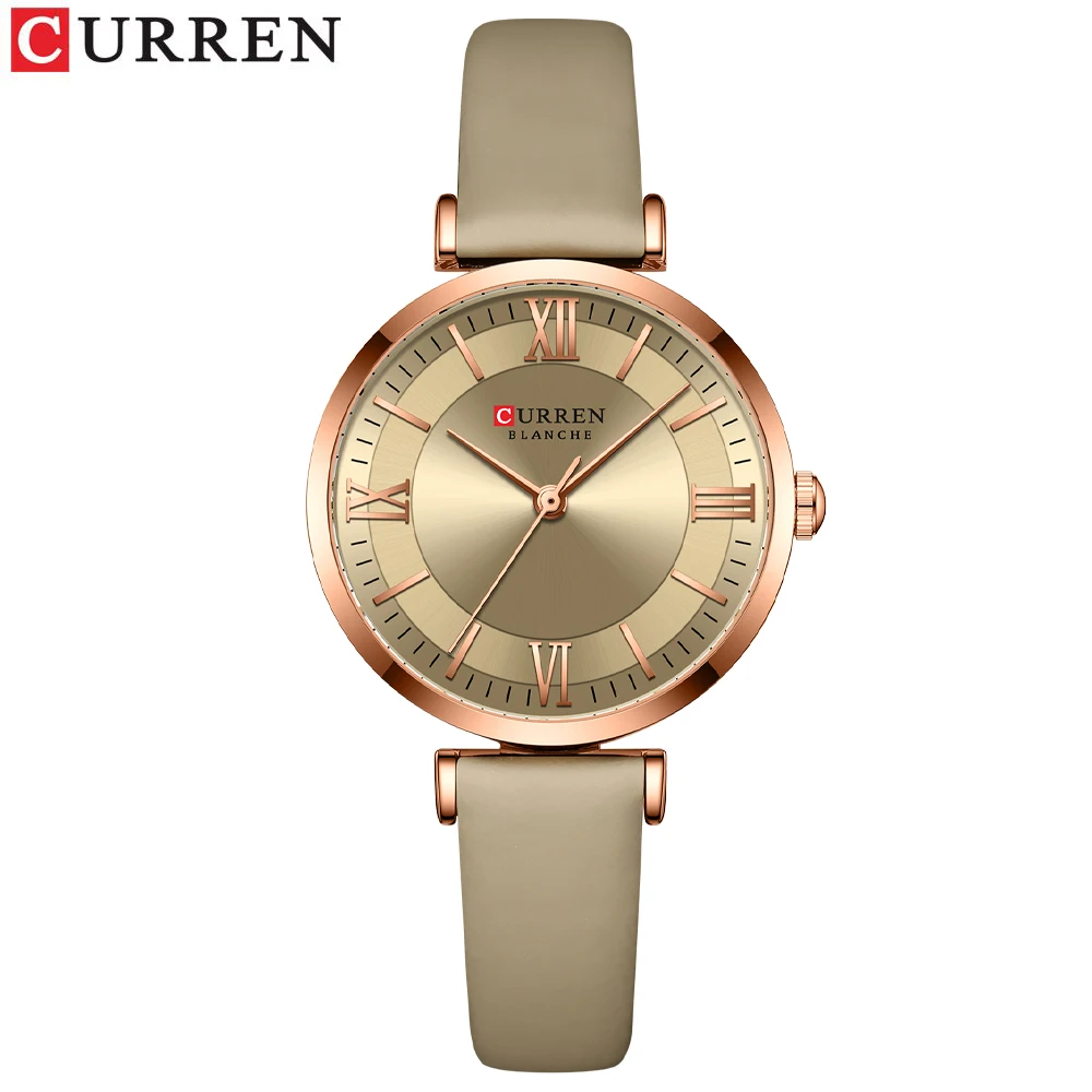 CURREN Luxus Marke Neue Uhren für Frauen Einfache Quarz Leder Uhr Weibliche Elegante Armbanduhren