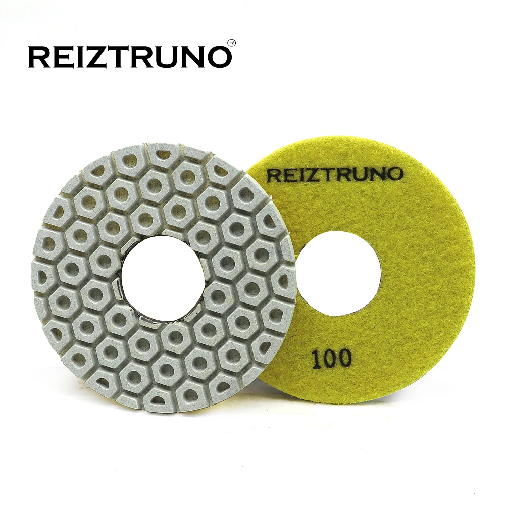 Reiztruno 1 pezzo 125mm tamponi per lucidatura flessibili per levigatura e lucidatura di pietre e calcestruzzo, spessore 4mm, uso bagnato o asciutto
