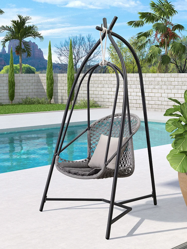 Balcony Glider Single Cradle Chair Living Room Drop Chair Bedroom Lazy Household Rocking Chair Indoor Swing