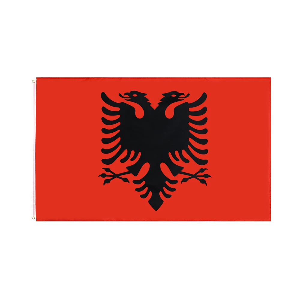 FLAGHUB 60X90 90X150cm ALB AL Albania National Banner Flag For Decoration Parade/Festival/Home