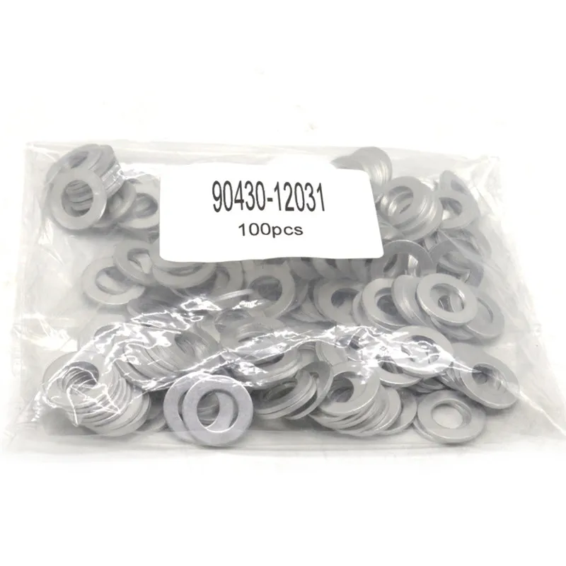 100PCS 12mm Oil Drain Plug Gaskets Crush Washers Seals Rings Hole For Toyota For Scion For Lexus OEM # 90430-12031 9043012031