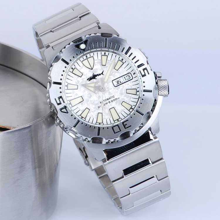 HEIMDALLR Men Diver Watch 45.3mm Automatic Mechanical Wristwatch 20ATM Waterproof C3 Luminous Sapphire NH36 Monster Dial view 3
