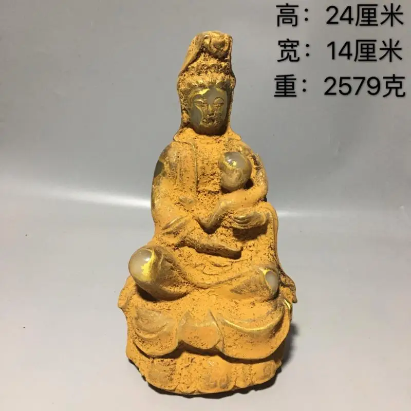 Buddha send give child SongZi-estatuas Colored Glaze a buddism godness guanyin asks for the son to protect sit lotus sending son