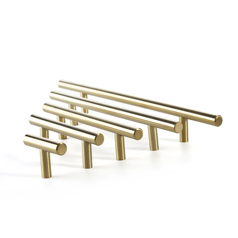 Hollow Stainless Steel Golden Long Handles Furniture Door Knobs & Pulls for Kitchen Cabinet Drawer Closet Wardrobe Cupboard