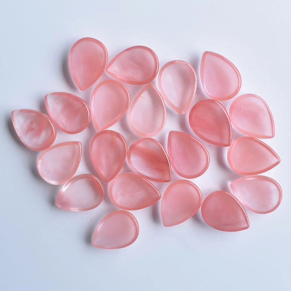 Wholesale 50pcs/lot fashion good quality  Watermelon red stone water drop shape cabochon Beads 13x18mm for jewelry making free