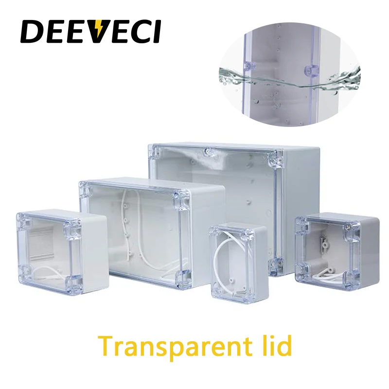 Transparent Waterproof Outdoor Enclosure Plastic Box Electronic Project  Case Instrument  Electrical Box Junction Box Housing