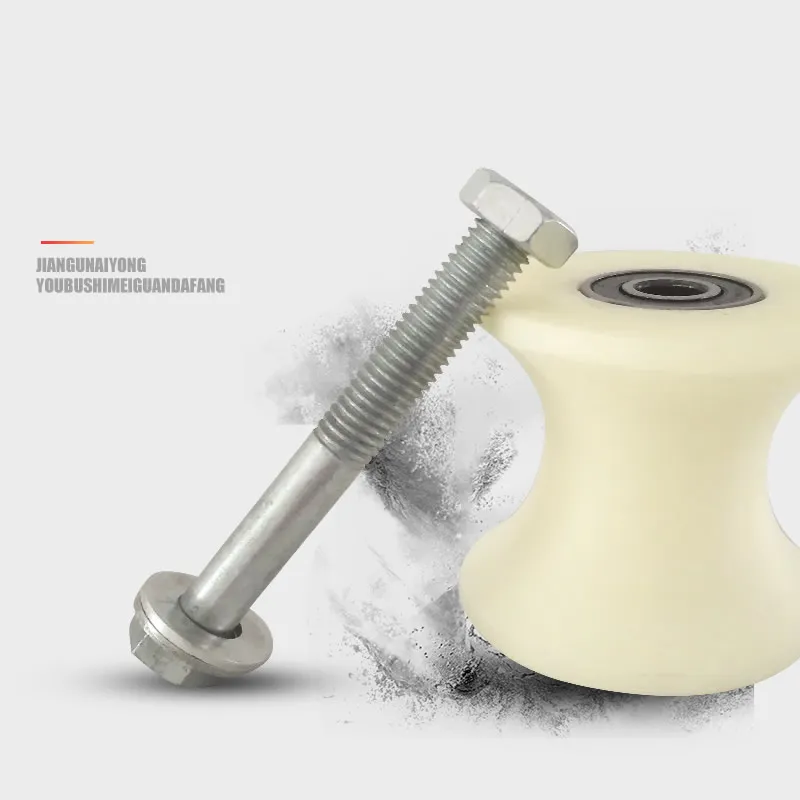 PP Pulley,Polypropylene bearing roller , U-shaped Track groove wheel, for 40mm and 50mm diameter tube rod