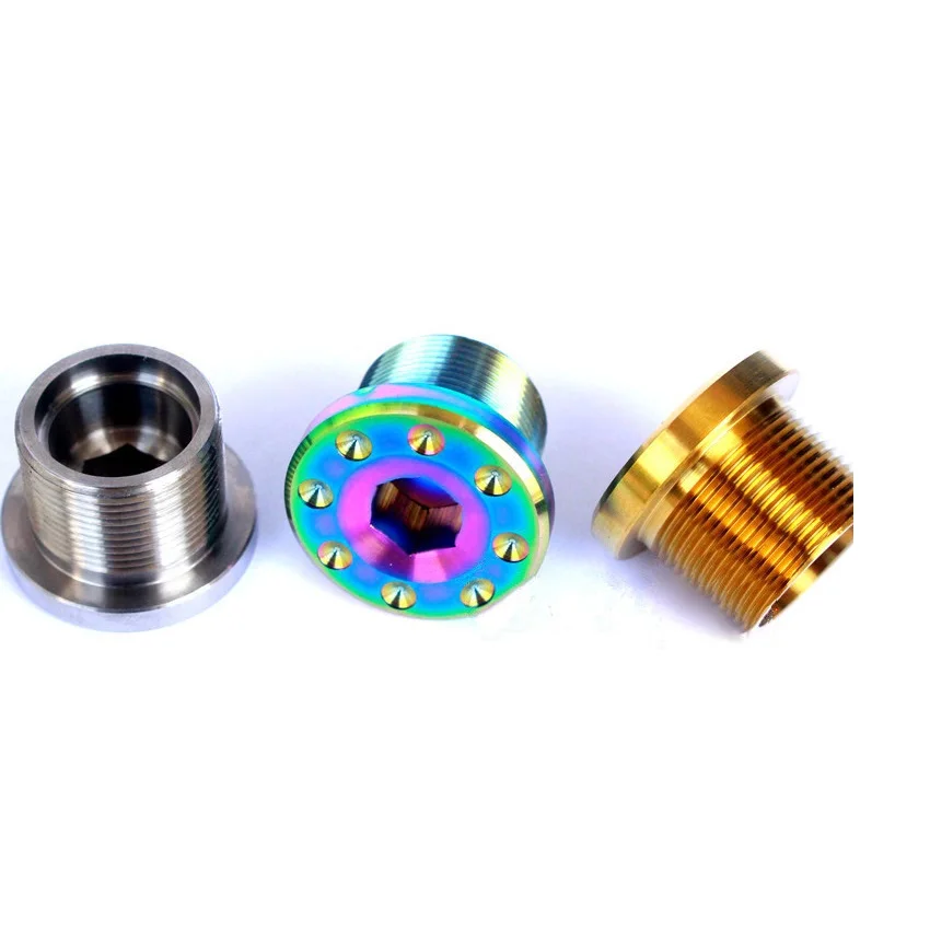 

1-2pcs Titanium Bolts M19 Pitch 1.0mm for XTR Bicycle Crank Cover Screw Steel / Gold / Multicolor Ti Bolts Screw Fasteners