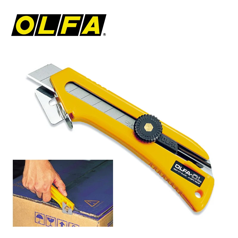 OLFA Unboxing Knife Adjustable Cutting Depth CL Japanese Utility Knife