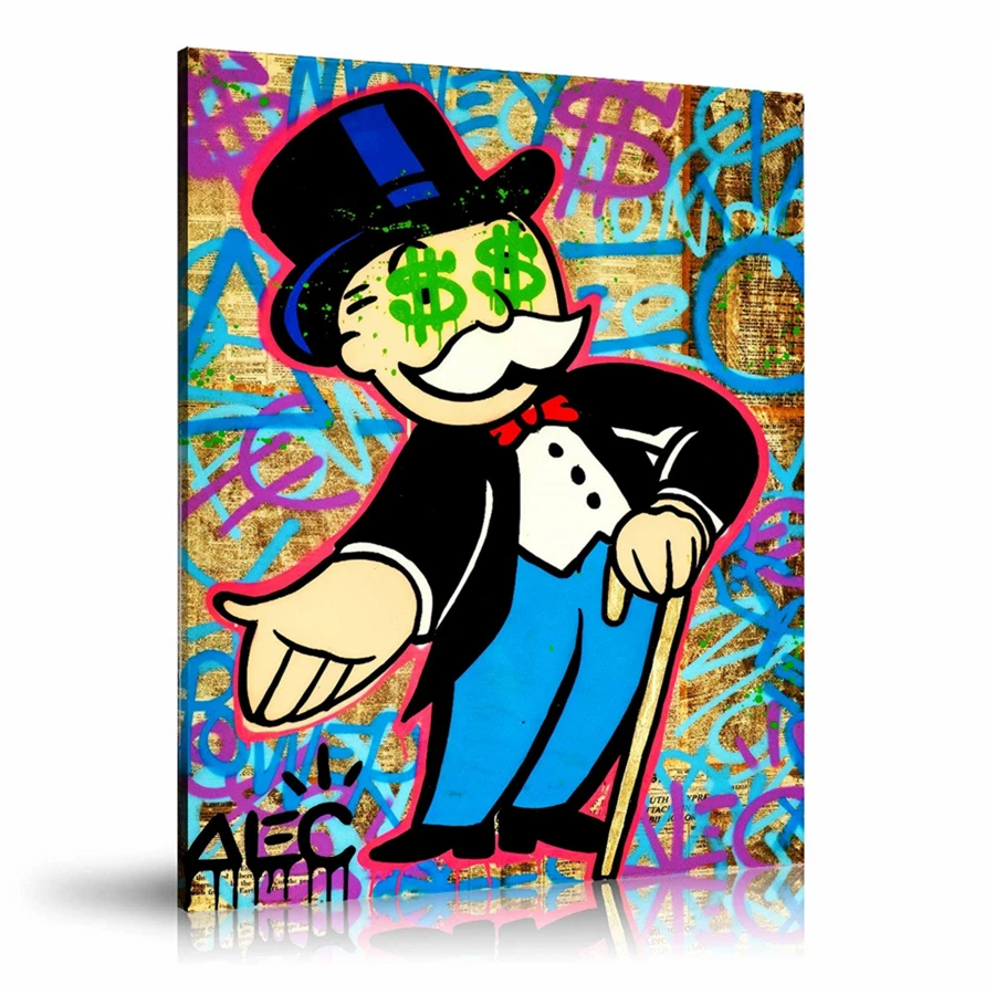 Alec Monopolys Hand Out Eyes HD Wall Art Canvas Poster Print Canvas Painting Decorative for Office Living Room Home Decor