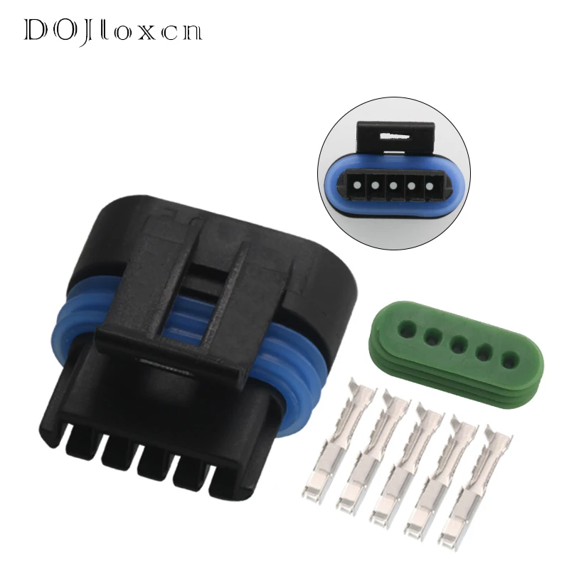 1/5/10/20/50 Sets 5 Pin 12162825 Delphi GM LS2 Ignition Coils Wiring Plug Automotive Electrical Female Black Connector H2377-5P